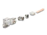 DeLOCK Keystone Modul RJ45 Buchse zu LSA Cat.6A werkzeugfrei 90° winkelbar geschirmt für Kabeldurchmesser von 5,0 - 8,5 mm