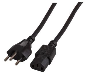 EFB Elektronik EK537.2V3 Stromkabel Schwarz 2 m T12 C13-Koppler