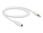DELOCK Klinkeverl. 3,5mm -> 3,5mm St/Bu 1.00m 4Pin weiß