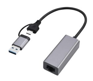 Gembird A-USB3AC-LAN-01 USB 3.1 + type-C Gigabit network adapter space grey