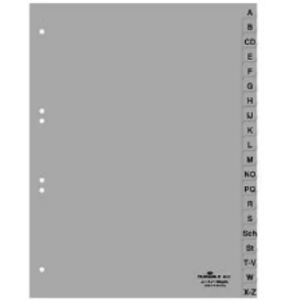Durable 651010 Tab-Register Alphabetischer Registerindex Polypropylen (PP) Grau