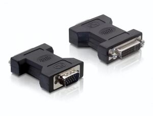 DeLOCK 65017 Kabeladapter DVI-I VGA 15-pin M Schwarz