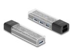 DELOCK 4 Port USB Hub 5 Gbps mit USB-A/C transparentes...