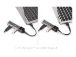DELOCK 4 Port USB Hub 5 Gbps mit USB-A/C transparentes Gehäu