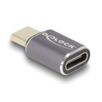 DeLOCK USB Adapter 40 Gbps USB Type-C PD 3.0 100 W Stecker zu Buchse Portschoner 8K 60 Hz Metall