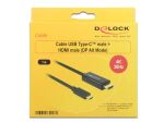 DeLOCK 85258 Videokabel-Adapter 1 m USB Typ-C HDMI Schwarz