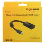 DeLOCK Adapter mini Displayport / HDMI 0,18 m HDMI Typ A (Standard) Schwarz