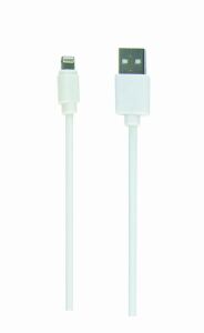 Gembird CC-USB2-AMLM-W-1M Lightning-Kabel Weiß