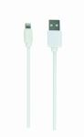 Gembird CC-USB2-AMLM-W-1M Lightning-Kabel Weiß