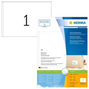 HERMA Adressetiketten Premium A5 148.5x205 mm weiß Papier matt 400 St.