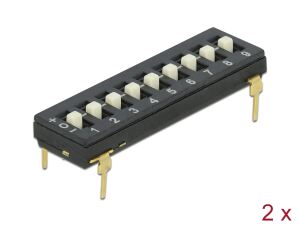 DELOCK DIP-Schalter Tri-State 9-Stellig 2,54mm Rastermaß THT
