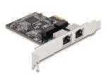 DELOCK PCI Express x1 Karte auf 2 x RJ45 Gigabit LAN RTL8111