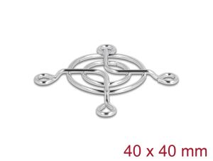 DELOCK Lüftergitter 40 x 40 mm silber