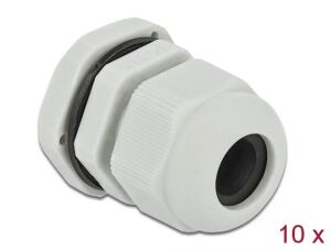 DeLOCK Kabelverschraubung PG13,5 10 Stück grau