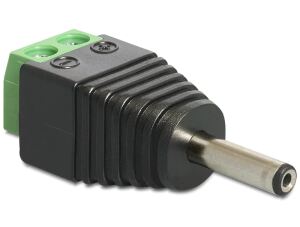 DeLOCK 65434 Kabeladapter DC 1.3 x 3.5 mm 2p Schwarz, Grün, Silber