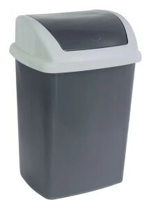 MAUL 9522487 Mülleimer 24 l Rechteckig Kunststoff, Polypropylen (PP) Dunkles Grau, Weiß