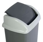 MAUL 9522487 Mülleimer 24 l Rechteckig Kunststoff, Polypropylen (PP) Dunkles Grau, Weiß