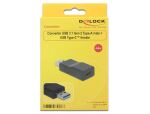 DeLOCK 65696 Kabeladapter USB 3.1 Gen 2 Type-A USB 3.1 Gen 2 Type-C Schwarz