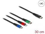 DeLOCK USB Ladekabel 3 in 1 USB Type-C™ zu...