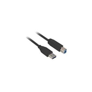 Sharkoon 1m, USB3.0-A/USB3.0-B USB Kabel USB 3.2 Gen 1 (3.1 Gen 1) USB A USB B 5 Gbit/s Schwarz