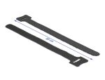 DELOCK Kabelbinder Klettverschluss 200mm 10Stk schwarz