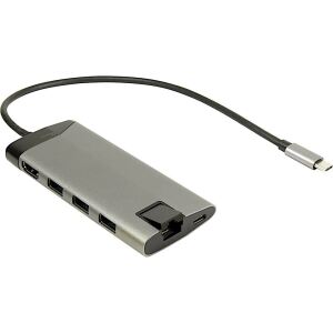 Inter-Tech GDC-802 Kabelgebunden USB 3.2 Gen 1 (3.1 Gen 1) Type-C Grau