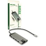 Inter-Tech GDC-802 Kabelgebunden USB 3.2 Gen 1 (3.1 Gen 1) Type-C Grau