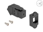 DELOCK Keystone Modul Mini DP Buchse zu DP Buchse schwarz