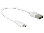 DeLOCK 84805 USB Kabel USB 2.0 0,2 m USB A Micro-USB B 0,48 Gbit/s Weiß
