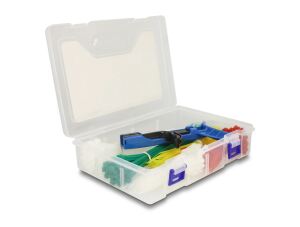 DELOCK Kabelbinder Sortimentsbox, Spannwerkzeug 350 farbig