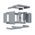 EFB Elektronik WGX-0906GR.G1 Rack 9U Wandmontiertes Regal Grau