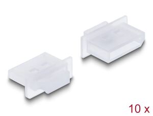 DeLOCK Staubschutz für DisplayPort Buchse mit Griff 10 Stück transparent