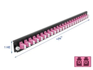 DELOCK 19 LWL Spleißbox 24 Port LC Duplex violett