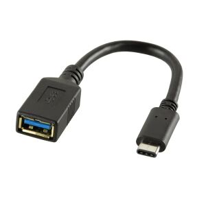 LogiLink USB C - USB A 0.15m USB Kabel USB 3.2 Gen 2 (3.1 Gen 2) 0,15 m Schwarz