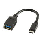 LogiLink USB C - USB A 0.15m USB Kabel USB 3.2 Gen 2 (3.1 Gen 2) 0,15 m Schwarz