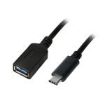 LogiLink USB C - USB A 0.15m USB Kabel USB 3.2 Gen 2 (3.1 Gen 2) 0,15 m Schwarz