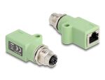 DELOCK M12 Adapter X-kodiert 8 Pin Bu zu RJ45 Bu gerade grün