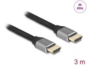 DELOCK Ultra High Speed HDMI Kabel 48 Gbps 8K 60 Hz grau 3m