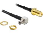 DeLOCK 88487 Koaxialkabel 0,17 m TS-9 SMA Schwarz