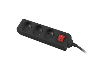 Lanberg PS1-03E-0150-BK Verlängerungskabel 1,5 m 3 AC-Ausgänge Drinnen Schwarz