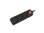 Lanberg PS1-03E-0150-BK Verlängerungskabel 1,5 m 3...