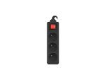 Lanberg PS1-03E-0150-BK Verlängerungskabel 1,5 m 3 AC-Ausgänge Drinnen Schwarz