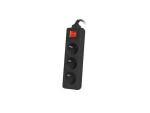 Lanberg PS1-03E-0150-BK Verlängerungskabel 1,5 m 3 AC-Ausgänge Drinnen Schwarz