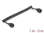DELOCK RJ45 Spiralkabel Bu > Bu Cat.5e UTP 1m - 3m schwarz
