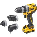 DEWALT Akku-Bohrschrauber, 4 Köpfe, 12 Volt