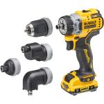 DEWALT Akku-Bohrschrauber, 4 Köpfe, 12 Volt