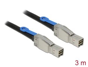 DeLOCK 83396 Serial Attached SCSI (SAS)-Kabel 3 m Schwarz, Silber