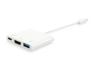 Equip USB-C auf HDMI, USB-A, 60W USB PD Adapter