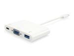 Equip USB-C auf VGA (HD15), USB-A, 60W USB PD Adapter