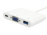 Equip USB-C auf VGA (HD15), USB-A, 60W USB PD Adapter